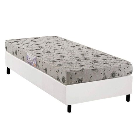 Conjunto Box Solteiro: Colchão Espuma Herval D26 Sueño Liso + Base Crc Corano White (88x188)
