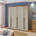 Ver imagem 2 de Guarda-Roupas Azael 6 portas S/esp E S/pes Pvc Amendoa Clean Móveis Lopas