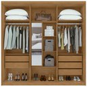 Ver imagem 3 de Guarda-Roupas Azael 6 portas S/esp E S/pes Pvc Amendoa Clean Móveis Lopas