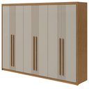 Ver imagem 1 de Guarda-Roupas Azael 6 portas S/esp E S/pes Pvc Amendoa Clean Móveis Lopas