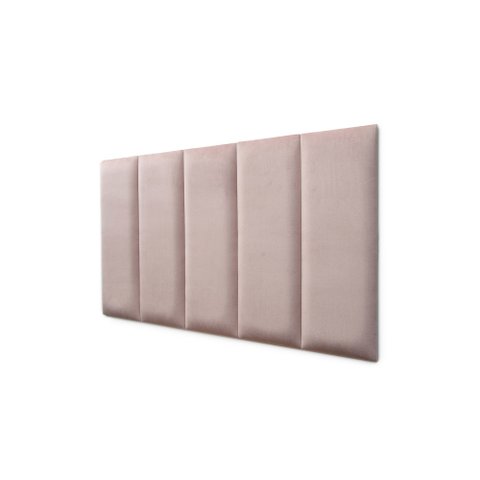 Placas Cabeceira Modulada Adesiva Solteiro Estofada 100cm x 60cm Kit 5 Placas - Veludo Nude