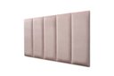 Ver imagem 1 de Placas Cabeceira Modulada Adesiva Solteiro Estofada 100cm x 60cm Kit 5 Placas - Veludo Nude