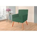 Ver imagem 3 de Poltrona Decorativa Onix Suede Verde Pés Madeira Mz Decor