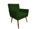 Ver imagem 2 de Poltrona Decorativa Onix Suede Verde Pés Madeira Mz Decor