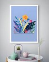 Ver imagem 1 de Quadro Decorativo Abstrato Ramos Flores - 70x50cm:moldura Preta