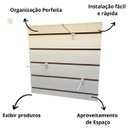 Ver imagem 2 de Painel de Parede Canaletada Prateleira Mdf C/gancho 60x60