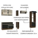 Ver imagem 5 de Armário de Cozinha Completa 290cm Rustic/Preto/Crema Cristal Madesa 09