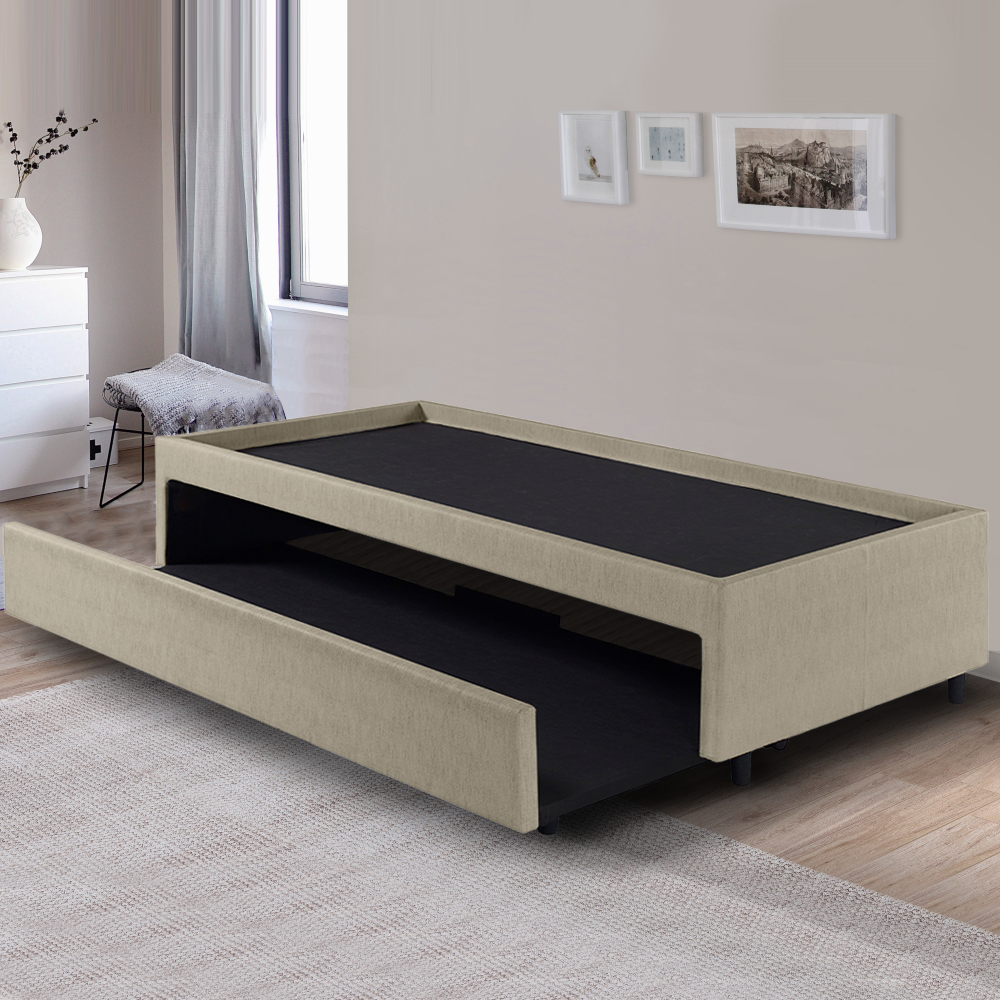 Bicama Box para Dois Colchões Solteiro 88x188 Corino Linho - 4