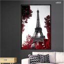 Ver imagem 2 de Quadro Decorativo - Torre Eiffel Folhas Vermelhas Ct005 Tela Canvas - 60x40cm