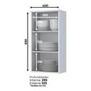 Ver imagem 6 de Armário Aéreo 01 Porta 40 Cm Americana Henn Branco Hp