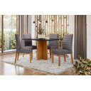 Ver imagem 2 de Conjunto Sala de Jantar Mesa Anitta 135x90 com 4 Cadeiras Mariah Ype/preto/veludo Cinza - Nc