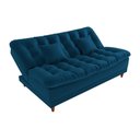 Ver imagem 3 de Sofá Cama Duda Veludo Azul Matrix Sala Premium Original 3 Lugares