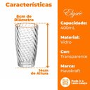 Ver imagem 4 de Jogo de Copos de Vidro Transparente Elysée Long Drink 400ml 6 Peças - Hauskraft