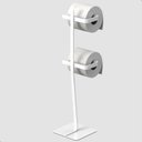 Ver imagem 2 de Porta Papel Higiênico de Chão Duplo Suporte Para Papel Oslo:Branco