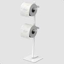 Ver imagem 3 de Porta Papel Higiênico de Chão Duplo Suporte Para Papel Oslo:Branco