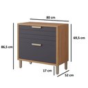 Ver imagem 3 de Balcão de Cozinha 100%mdf 80cm 1 Porta Basculante 1 Gaveta Eloise Mgm Móveis Freijó/titanium