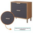 Ver imagem 4 de Balcão de Cozinha 100%mdf 80cm 1 Porta Basculante 1 Gaveta Eloise Mgm Móveis Freijó/titanium