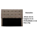 Ver mais imagens de Cabeceira Cama Box Estofada Solteiro 90 Cm Costa Rica Suede: Bege Escuro