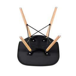 Conjunto de Mesa Redonda Eames 100cm Preto + 4 Cadeiras Eiffel Dsw Preto - 7