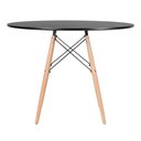 Ver imagem 3 de Conjunto de Mesa Redonda Eames 100cm Preto + 4 Cadeiras Eiffel Dsw Preto