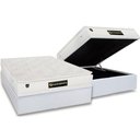 Ver imagem 1 de Cama Box Baú Casal: Colchão Molas Ensacadas Luckspuma Satisfaction Plus White + Base Crc Courano