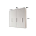 Ver imagem 2 de Guarda Roupa 6 Portas e 4 Gavetas Cannes Cacau - Conquista