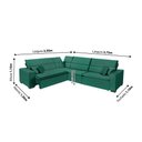 Ver imagem 3 de Sofá Canto Milão 2,50 X 3,75m-verde