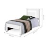 Cama Projetada Flex Solteiro Pequim Nature Off White - 2