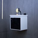 Ver imagem 3 de Kit Armário para Banheiro 40cm Mdf com Cuba + Espelheira - Veneto Preto