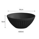 Ver imagem 3 de Jogo 6 Tigelas Bowl Plástico 400ml Preto 14x6cm Cumbuca Servir Sobremesas Frutas