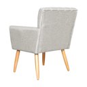 Ver imagem 6 de Kit 2 Poltronas Decorativa para Sala Recepção Cecília Linho Bege - Lm Decor