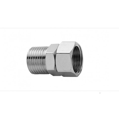 NIPLE Com Porca Giratória 1/2" Cromado - 170611 Blukit NIPLE COM PORCA LIVRE CROMADO 1/2 MXF