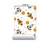 Papel de Parede Adesivo Foguete Espacial Azul Laranja N06209 Rolo de 0,58x3,00 - 3