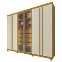 Ver imagem 3 de Guarda-Roupa Casal Valenza 6 Portas 4 Gavetas 100% MDF com LED e Vidro Naturale/Off White - Pnr Móve