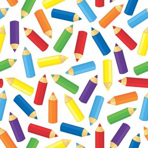 Papel de Parede Decorativo Baby Diversos Lápis Coloridos Pequenos 3,3m