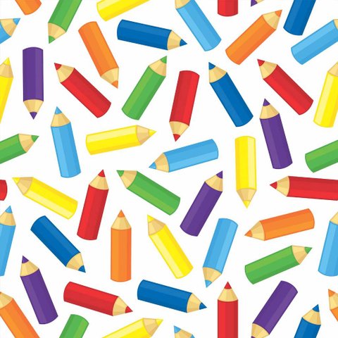 Papel de Parede Decorativo Baby Diversos Lápis Coloridos Pequenos 3,3m