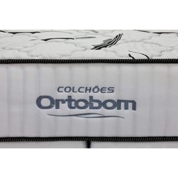 Cama Box Solteiro: Colchão Espuma Ortobom D45 High Foam + Base CRC Courano White(88x188) - 2