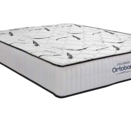 Cama Box Solteiro: Colchão Espuma Ortobom D45 High Foam + Base CRC Courano White(88x188) - 3