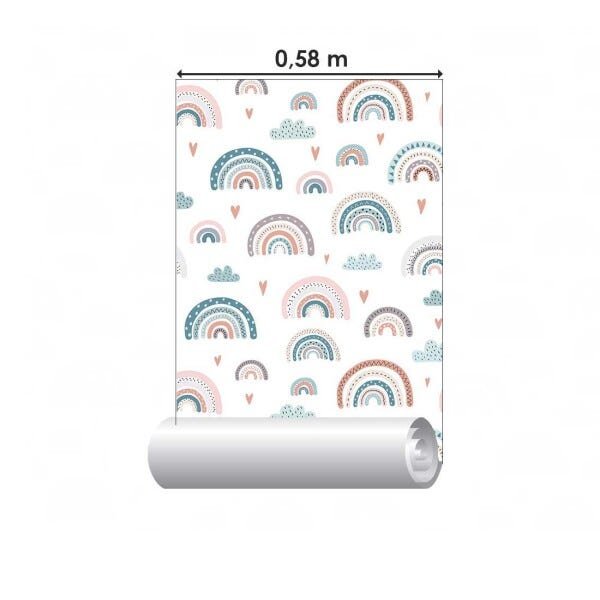 Papel de Parede Adesivo Infantil Jovem N02077 Rolo de 0,58x3,00M - 3