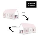 Ver imagem 6 de Cama Montessori Solteiro 88x188 Casinha Bela com Coração Madeira Maciça Branco-Rosa Housin
