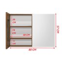 Ver imagem 4 de Armario Espelheira 2 Portas MDF Para Banheiro - Suspenso Cor: Freijo