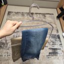 Ver imagem 4 de Cabide Triplo para Organizar Calças Calceiro Transparente Closet Guarda Roupas Cinquetti