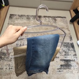 Cabide Triplo para Organizar Calças Calceiro Transparente Closet Guarda Roupas Cinquetti - 4