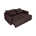Ver imagem 3 de Sofá Cama 2 Lugares com Almofadas 205cm Celine Suede Marrom Matrix