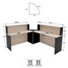 Balcão Atendimento de Canto em L Recepção/consultório 1400x600 Netmobil - Dubai - 4