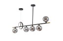 Ver imagem 1 de Pendente Preto Globos Fumê 120cm 5g9 Led 10w 3000k Bivolt 14605-pl