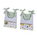 Ver imagem 2 de Porta Fralda Organizador Quarto de Bebê Menino Menina 2 Peças com Laço:dinossauro Verde