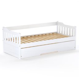 Bicama Infantil Madeira Maciça Branco Mobilistore - 1
