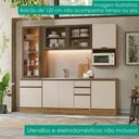 Ver imagem 6 de Cozinha Armário 6 Peças Cristaleira Balcão para Pia 258 cm Etna Carvalho Oak Off White Poliman
