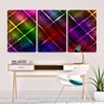 Quadro canvas 45x96 degradê colorido entre linhas - 2